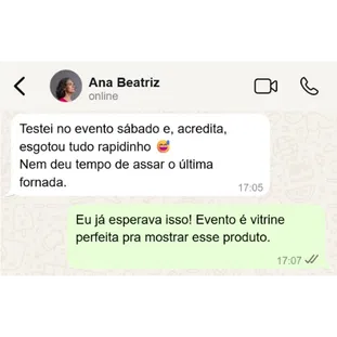 Depoimento de aluno no WhatsApp